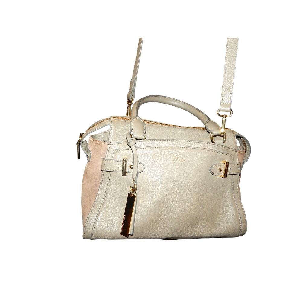 Vince Camuto Gray Satchel w Strap Leather Handbag